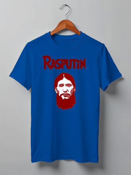 Заказать мужскую футболку в Москве. Футболка классическая Rasputin от Leichenwagen - готовые дизайны и нанесение принтов.
