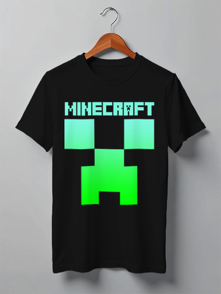 Заказать мужскую футболку в Москве. Футболка классическая MINECRAFT CREEPER от vista12761@rambler.ru - готовые дизайны и нанесение принтов.