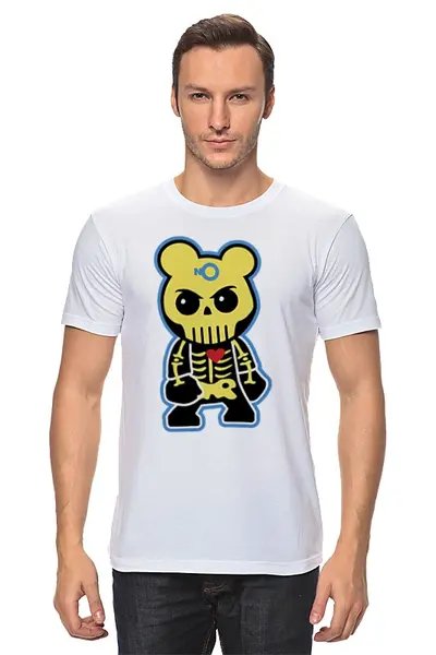 Заказать мужскую футболку в Москве. Футболка классическая Скелетончик от T-shirt print  - готовые дизайны и нанесение принтов.