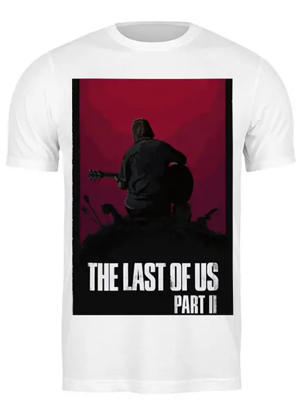 Заказать мужскую футболку в Москве. Футболка классическая The last of us 2 от GeekFox  - готовые дизайны и нанесение принтов.