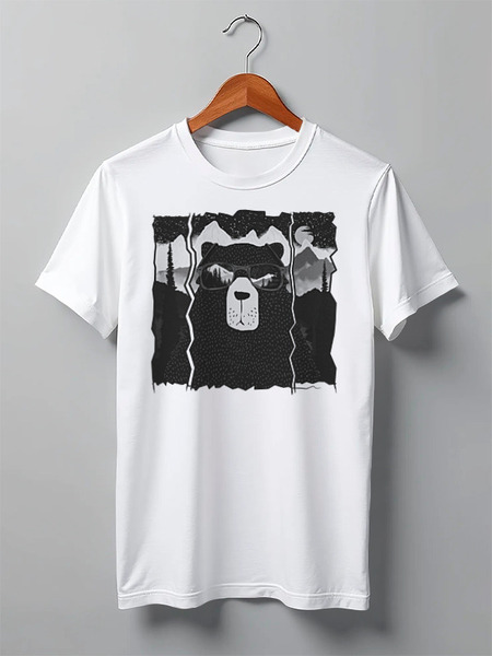 Заказать мужскую футболку в Москве. Футболка классическая Forest Police от oneredfoxstore@gmail.com - готовые дизайны и нанесение принтов.