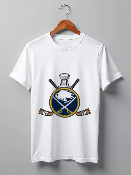 Заказать мужскую футболку в Москве. Футболка классическая Buffalo Sabres от kspsshop - готовые дизайны и нанесение принтов.