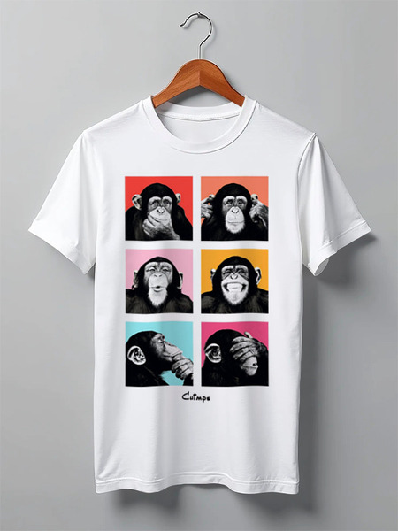 Заказать мужскую футболку в Москве. Футболка классическая Chimps - Шимпанзе.   от Savara - готовые дизайны и нанесение принтов.