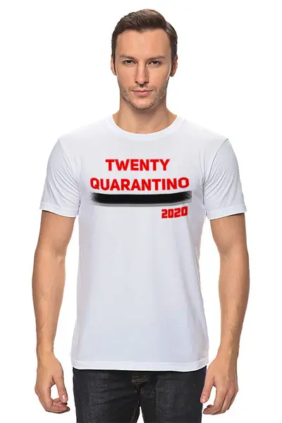 Заказать мужскую футболку в Москве. Футболка классическая TWENTY QUARANTINO    от T-shirt print  - готовые дизайны и нанесение принтов.