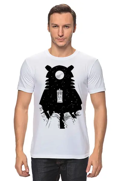 Заказать мужскую футболку в Москве. Футболка классическая Доктор Кто от geekbox - готовые дизайны и нанесение принтов.
