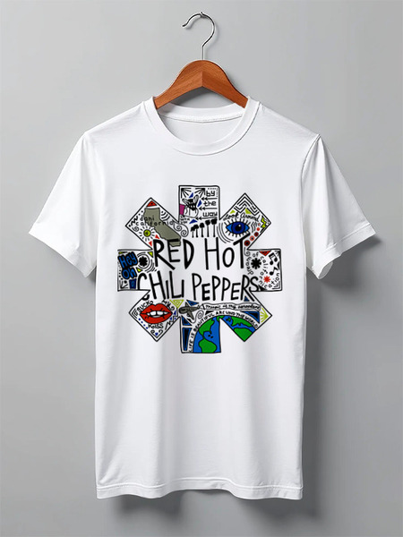 Заказать мужскую футболку в Москве. Футболка классическая Red Hot Chili Peppers от geekbox - готовые дизайны и нанесение принтов.