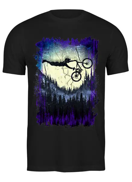 Заказать мужскую футболку в Москве. Футболка классическая Vintage Moon Rider от oneredfoxstore@gmail.com - готовые дизайны и нанесение принтов.