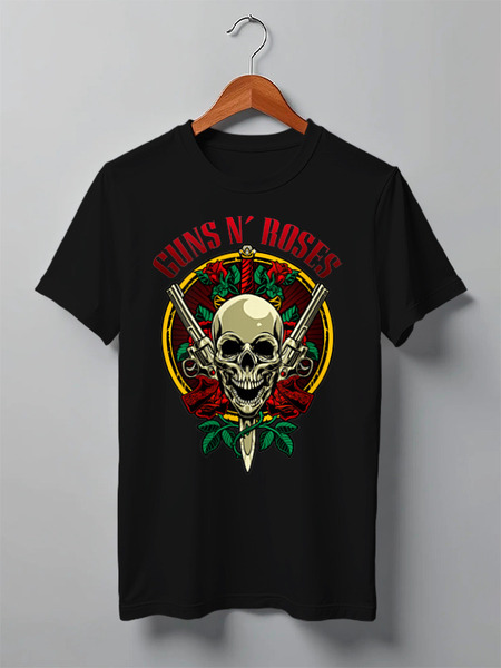 Заказать мужскую футболку в Москве. Футболка классическая ☠Guns N' Roses☠ от balden - готовые дизайны и нанесение принтов.