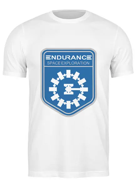 Заказать мужскую футболку в Москве. Футболка классическая Endurance (Interstellar) от coolmag - готовые дизайны и нанесение принтов.