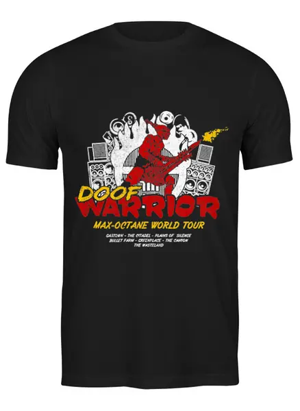 Заказать мужскую футболку в Москве. Футболка классическая Doof Warrior. Mad Max от geekbox - готовые дизайны и нанесение принтов.