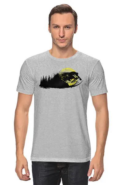 Заказать мужскую футболку в Москве. Футболка классическая Forest Rider от oneredfoxstore@gmail.com - готовые дизайны и нанесение принтов.