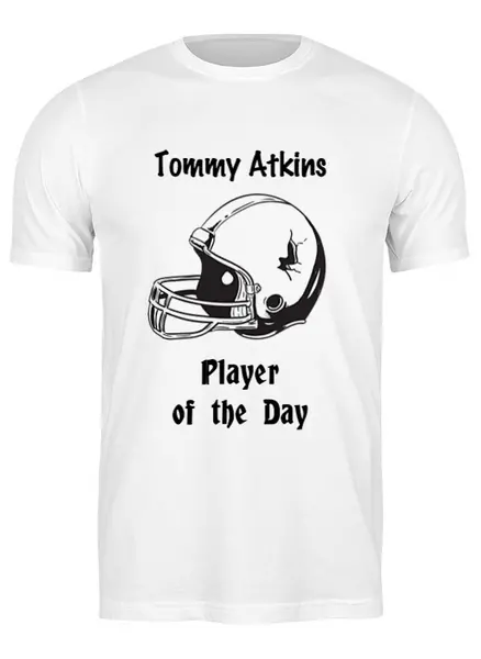Заказать мужскую футболку в Москве. Футболка классическая Tommy Atkins от tommy_atkins - готовые дизайны и нанесение принтов.