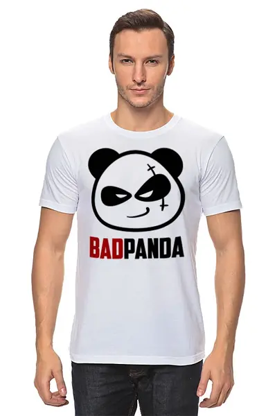 Заказать мужскую футболку в Москве. Футболка классическая Bad Panda от Leichenwagen - готовые дизайны и нанесение принтов.