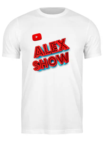 Заказать мужскую футболку в Москве. Футболка классическая AlexShow Merch от Alex Show - готовые дизайны и нанесение принтов.