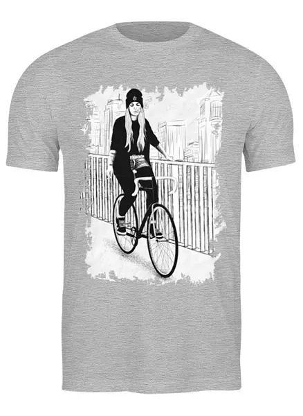 Заказать мужскую футболку в Москве. Футболка классическая MTB Ride от oneredfoxstore@gmail.com - готовые дизайны и нанесение принтов.