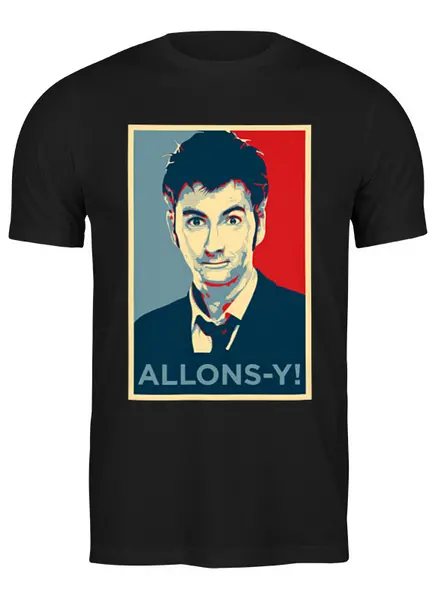 Заказать мужскую футболку в Москве. Футболка классическая Allons-y! от printik - готовые дизайны и нанесение принтов.