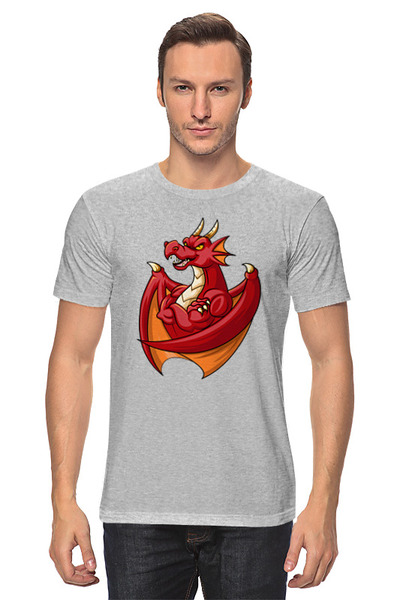 Заказать мужскую футболку в Москве. Футболка классическая Сила дракона от skynatural - готовые дизайны и нанесение принтов.