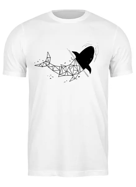 Заказать мужскую футболку в Москве. Футболка классическая Акула от oleta-74@mail.ru - готовые дизайны и нанесение принтов.