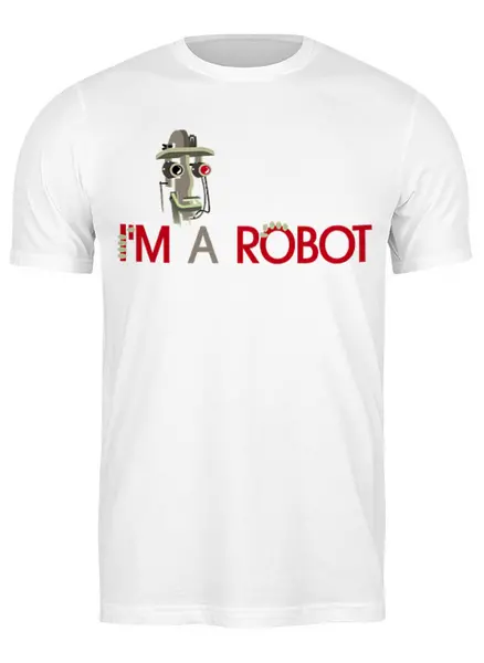 Заказать мужскую футболку в Москве. Футболка классическая robot2 от Мила Ярусова - готовые дизайны и нанесение принтов.