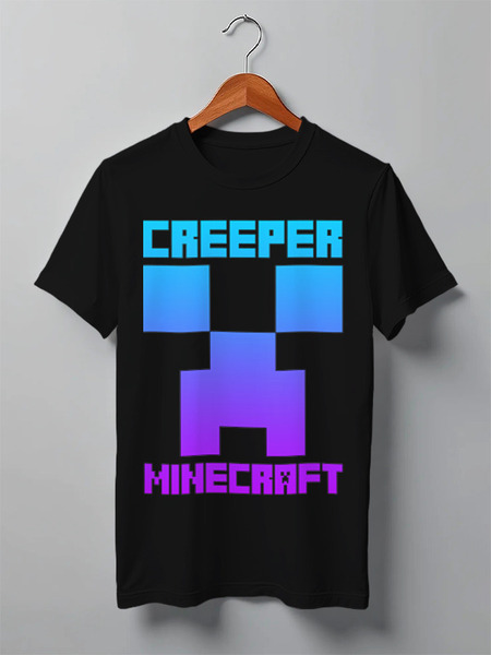 Заказать мужскую футболку в Москве. Футболка классическая MINECRAFT CREEPER от weeert - готовые дизайны и нанесение принтов.