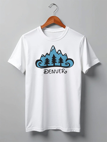 Заказать мужскую футболку в Москве. Футболка классическая Mountains от oneredfoxstore@gmail.com - готовые дизайны и нанесение принтов.