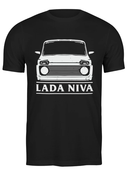 Заказать мужскую футболку в Москве. Футболка классическая Lada Niva от skynatural - готовые дизайны и нанесение принтов.