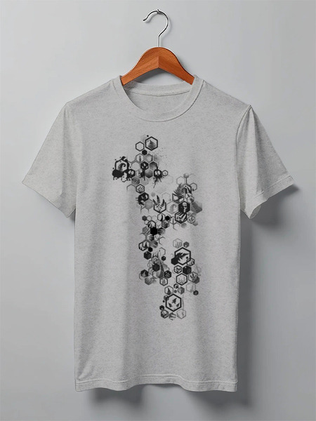 Заказать мужскую футболку в Москве. Футболка классическая Original Hexagon от oneredfoxstore@gmail.com - готовые дизайны и нанесение принтов.