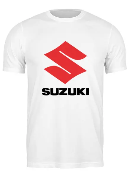 Заказать мужскую футболку в Москве. Футболка классическая SUZUKI от DESIGNER   - готовые дизайны и нанесение принтов.