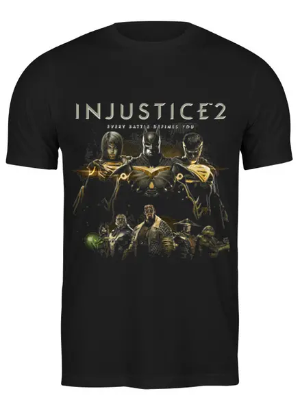 Заказать мужскую футболку в Москве. Футболка классическая INJUSTICE от robus - готовые дизайны и нанесение принтов.