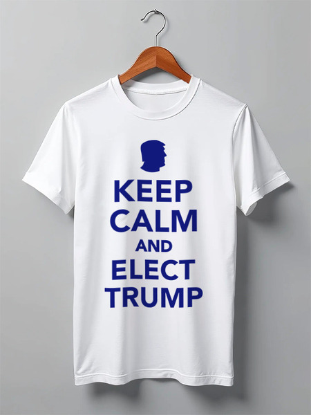 Заказать мужскую футболку в Москве. Футболка классическая Elect Trump от skynatural - готовые дизайны и нанесение принтов.