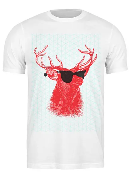 Заказать мужскую футболку в Москве. Футболка классическая Deer от хэлен - готовые дизайны и нанесение принтов.