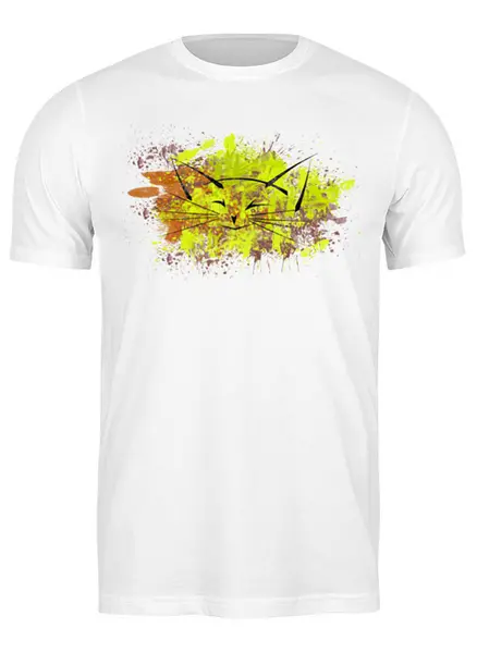 Заказать мужскую футболку в Москве. Футболка классическая Cats Here от oneredfoxstore@gmail.com - готовые дизайны и нанесение принтов.