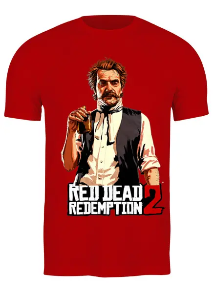 Заказать мужскую футболку в Москве. Футболка классическая  Red Dead Redemption 2     от ПРИНТЫ ПЕЧАТЬ  - готовые дизайны и нанесение принтов.