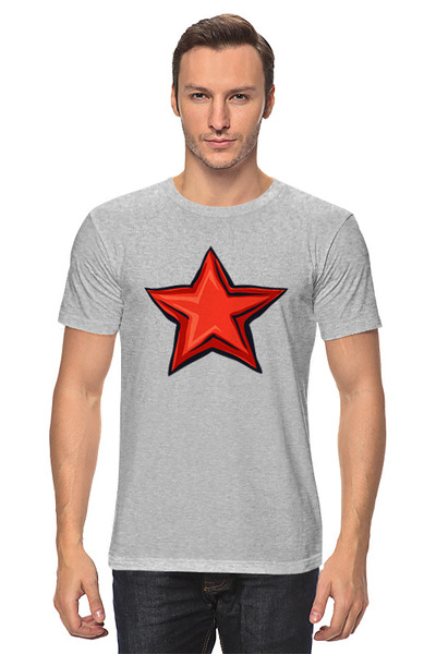 Заказать мужскую футболку в Москве. Футболка классическая Звезда от skynatural - готовые дизайны и нанесение принтов.