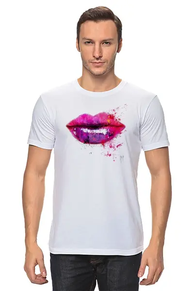 Заказать мужскую футболку в Москве. Футболка классическая Губы / Lips Patrice Murciano от KinoArt - готовые дизайны и нанесение принтов.