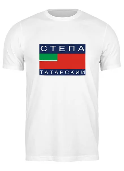 Заказать мужскую футболку в Москве. Футболка классическая STEPA TATARSKIY от Тимофей Ступин - готовые дизайны и нанесение принтов.