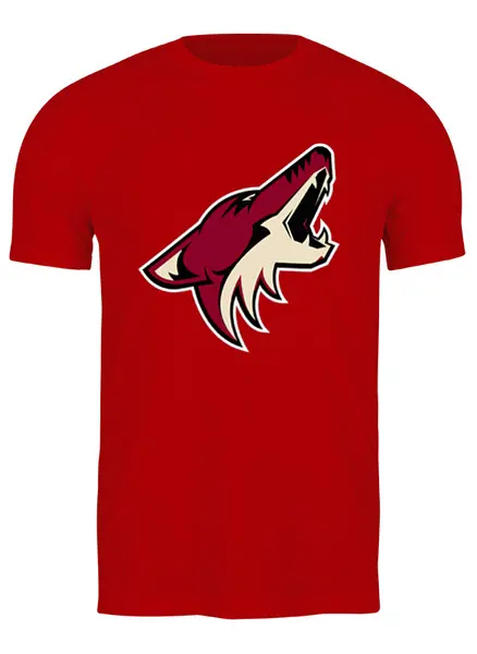 Заказать мужскую футболку в Москве. Футболка классическая Arizona Coyotes от dobryidesign - готовые дизайны и нанесение принтов.