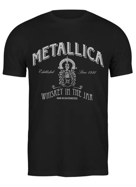 Заказать мужскую футболку в Москве. Футболка классическая Metallica от geekbox - готовые дизайны и нанесение принтов.