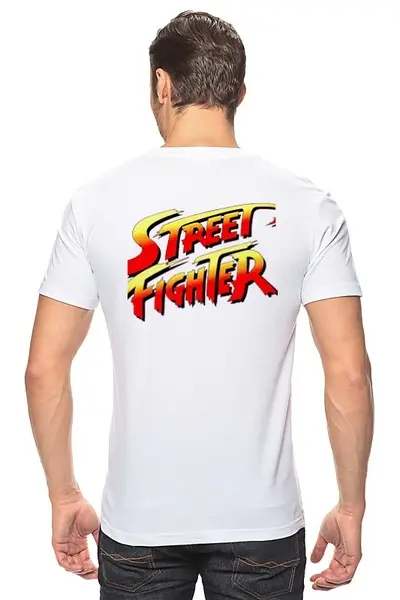 Заказать мужскую футболку в Москве. Футболка классическая Street Fighter Sagat Hoodie от StreetMag - готовые дизайны и нанесение принтов.