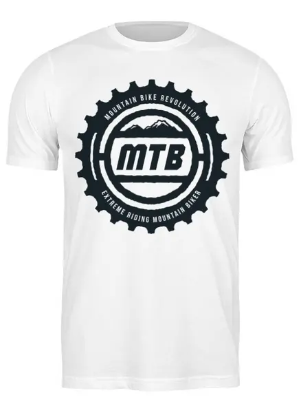 Заказать мужскую футболку в Москве. Футболка классическая Mountains от oneredfoxstore@gmail.com - готовые дизайны и нанесение принтов.