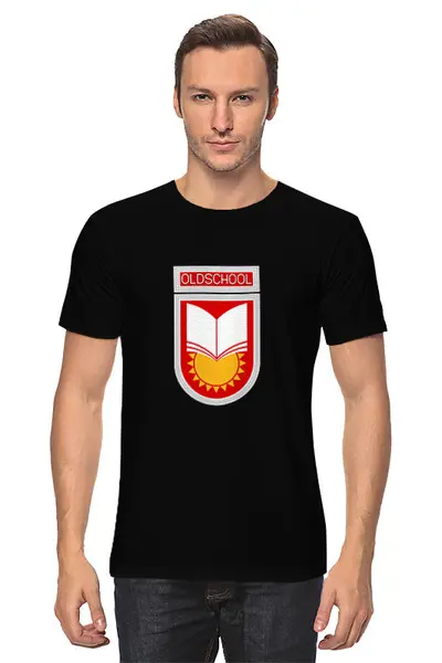 Заказать мужскую футболку в Москве. Футболка классическая Oldschool от gopotol - готовые дизайны и нанесение принтов.