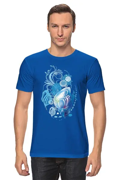Заказать мужскую футболку в Москве. Футболка классическая Ракушки от galaxy secret - готовые дизайны и нанесение принтов.