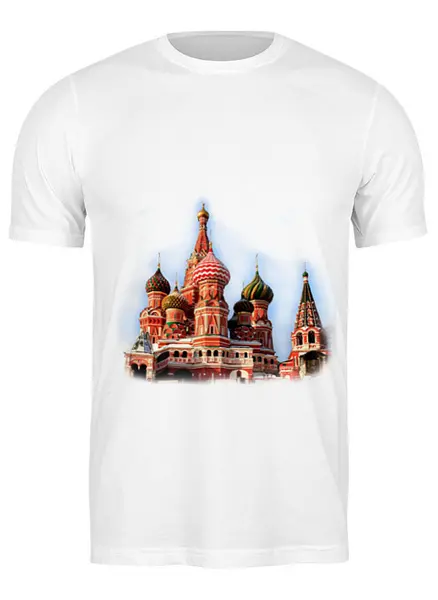 Заказать мужскую футболку в Москве. Футболка классическая Moscow от Fil6 - готовые дизайны и нанесение принтов.