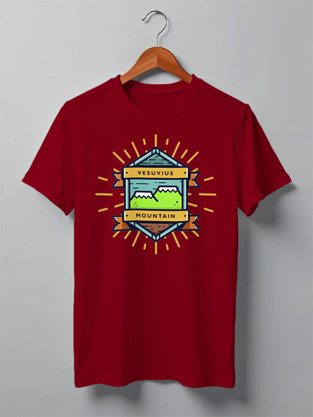 Заказать мужскую футболку в Москве. Футболка классическая Mountains от oneredfoxstore@gmail.com - готовые дизайны и нанесение принтов.
