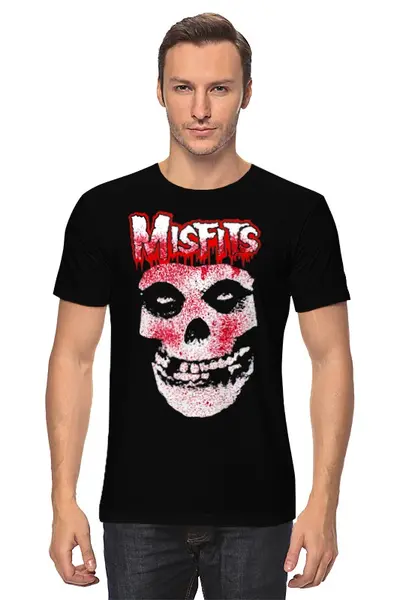 Заказать мужскую футболку в Москве. Футболка классическая Misfits от Николай  Вахлаков  - готовые дизайны и нанесение принтов.