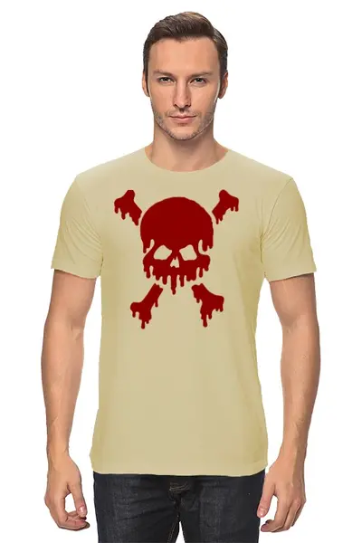 Заказать мужскую футболку в Москве. Футболка классическая Blood Skull от Leichenwagen - готовые дизайны и нанесение принтов.