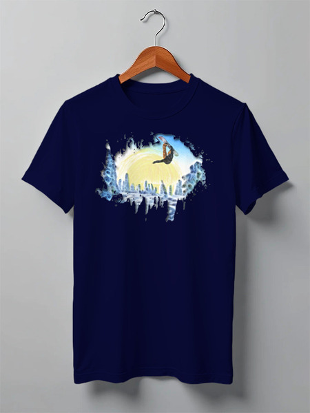 Заказать мужскую футболку в Москве. Футболка классическая Watersnow от oneredfoxstore@gmail.com - готовые дизайны и нанесение принтов.