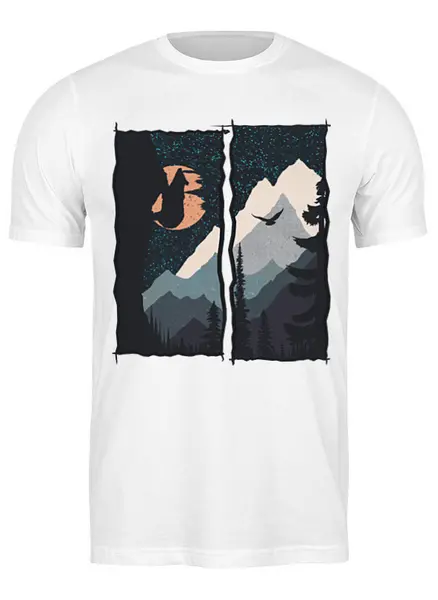 Заказать мужскую футболку в Москве. Футболка классическая Wild Climber от oneredfoxstore@gmail.com - готовые дизайны и нанесение принтов.
