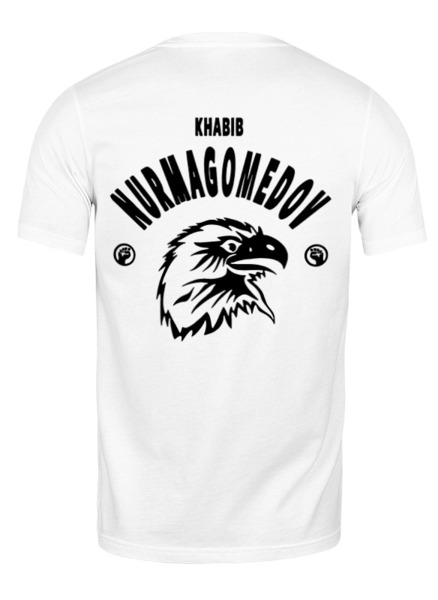 Заказать мужскую футболку в Москве. Футболка классическая Khabib Nurmagomedov от balden - готовые дизайны и нанесение принтов.