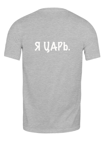 Заказать мужскую футболку в Москве. Футболка классическая Я Царь (с надписью сзади) от Selfis - готовые дизайны и нанесение принтов.